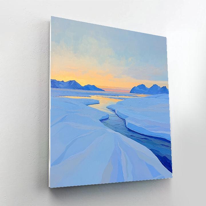Lawren Harris Inspired Cerulean Icefields At Dawn Numbered painting kits