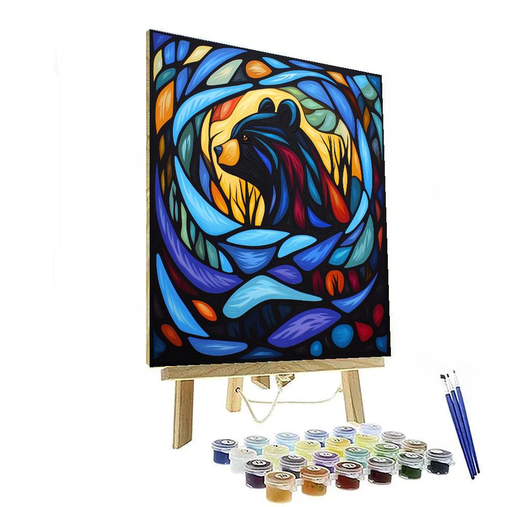 Norval Morrisseau Inspired Spirit Bear Of The Northern Winds Paint by numbers kits