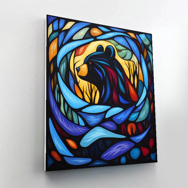 Norval Morrisseau Inspired Spirit Bear Of The Northern Winds Paint by numbers kits