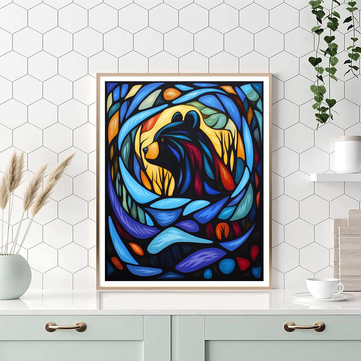 Norval Morrisseau Inspired Spirit Bear Of The Northern Winds Paint by numbers kits