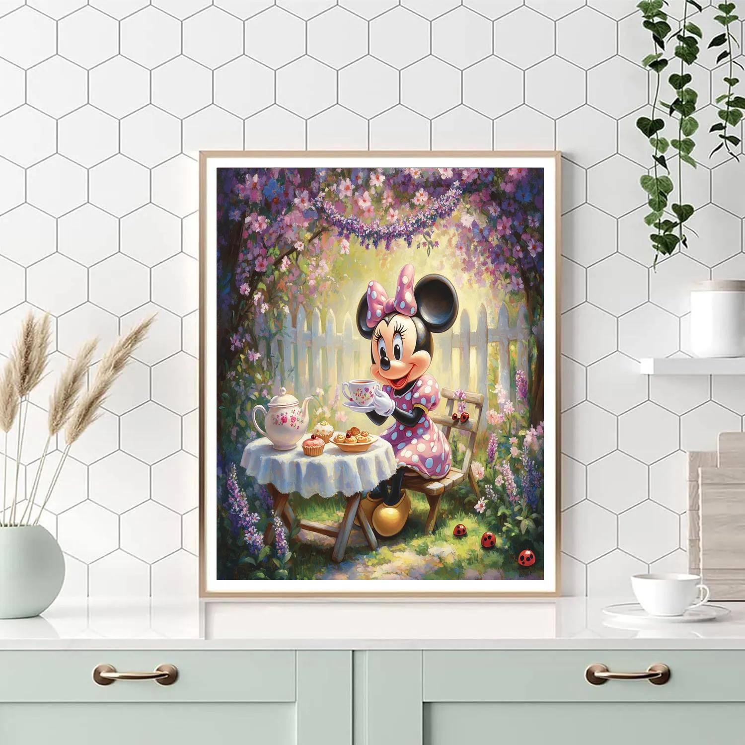 Minnie Mouse Tea Garden paint by color
