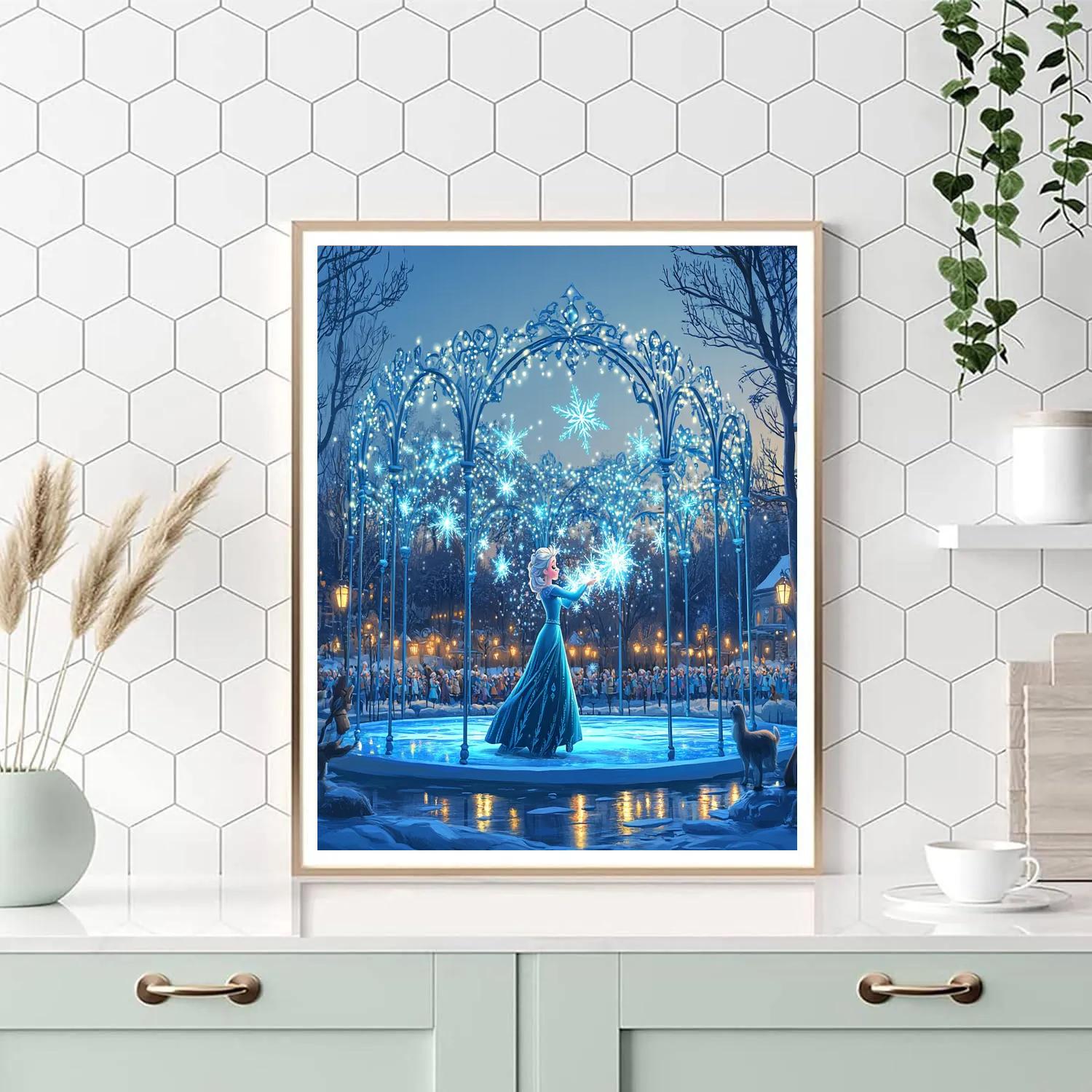 Elsa Snowflake Concert Painting by numbers kit