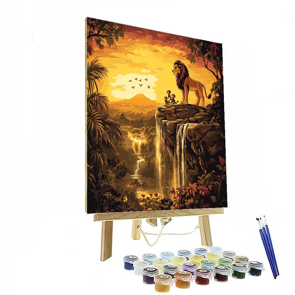 Simba Jungle Sunset Painting by numbers kit