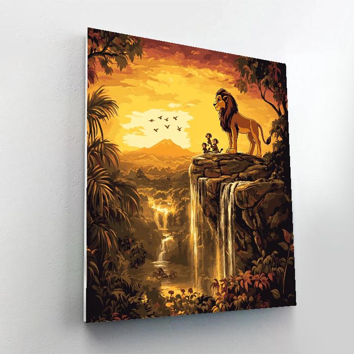 Simba Jungle Sunset Painting by numbers kit