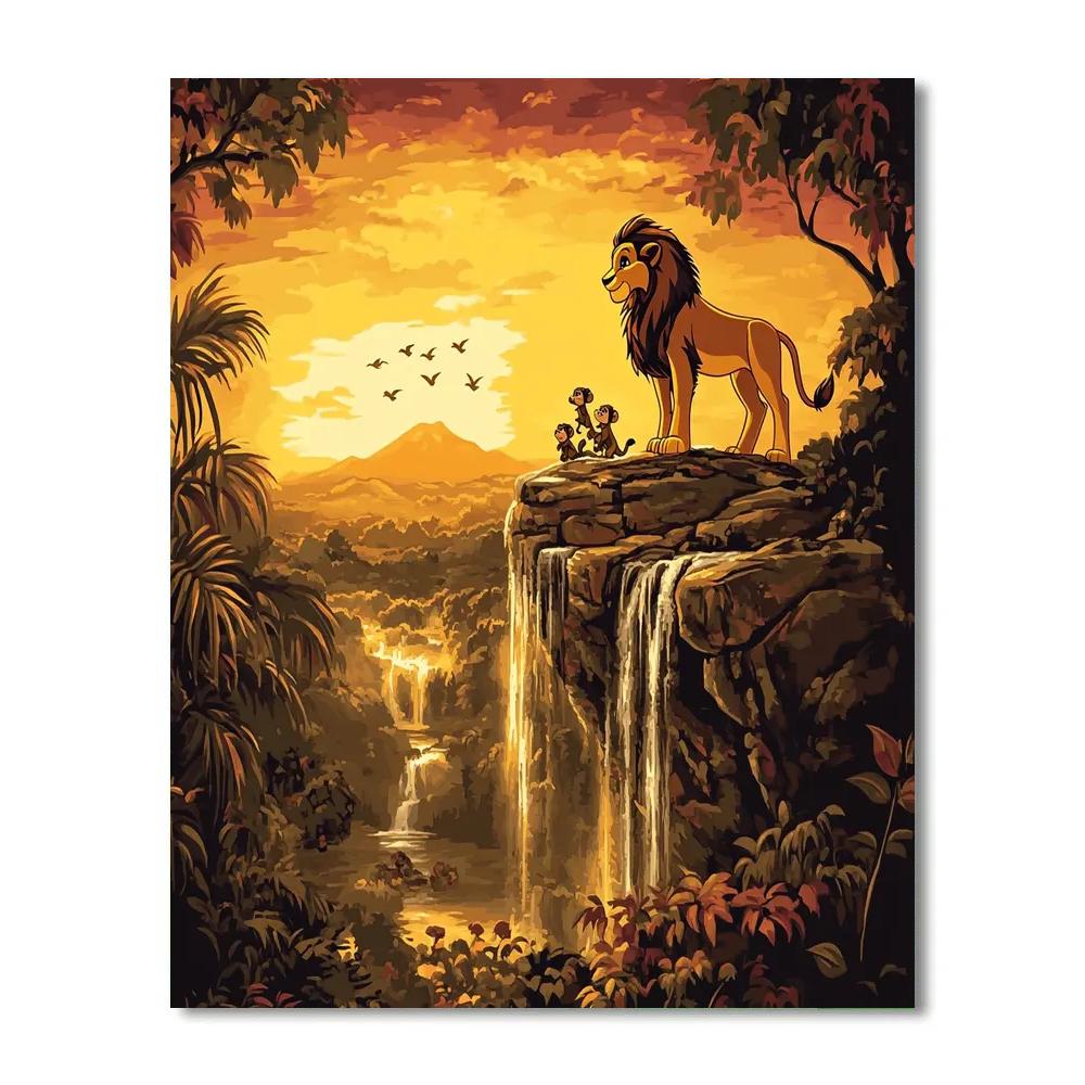 Simba Jungle Sunset Painting by numbers kit