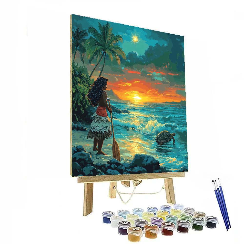 Moana Ocean Sunset Paint by numbers art