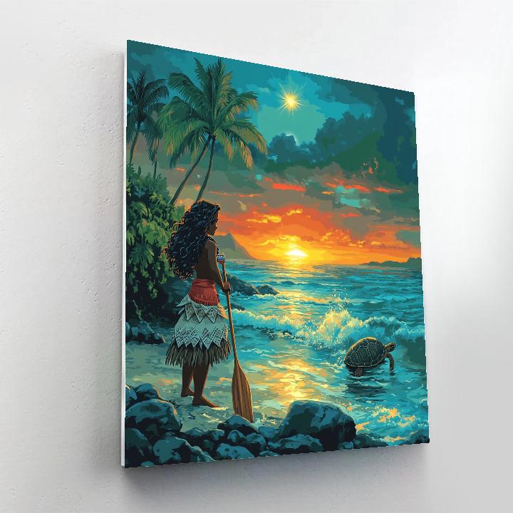 Moana Ocean Sunset Paint by numbers art