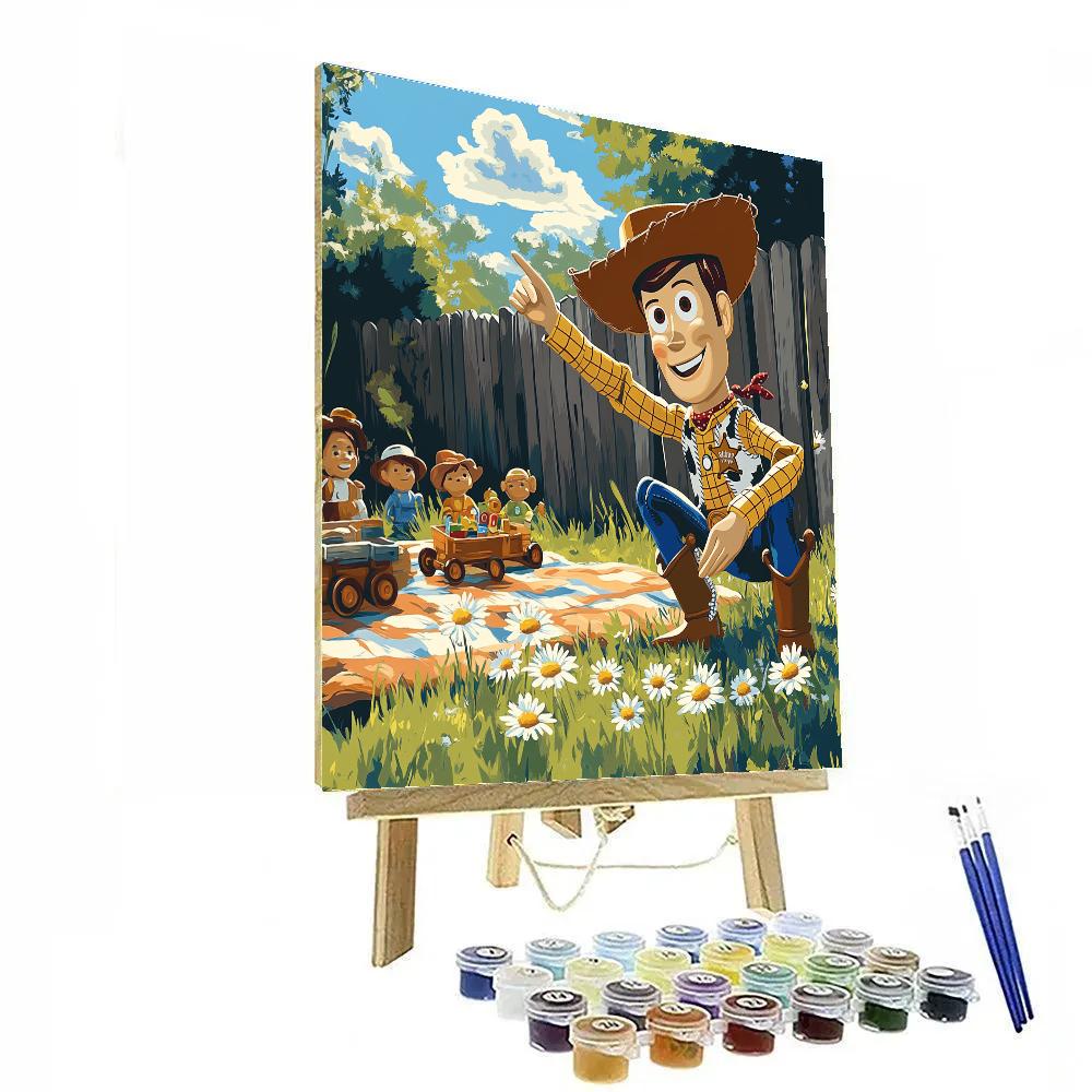 Woody Backyard Rescue paint by numbers
