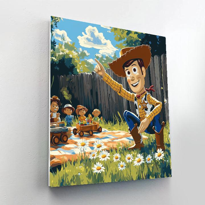 Woody Backyard Rescue paint by numbers