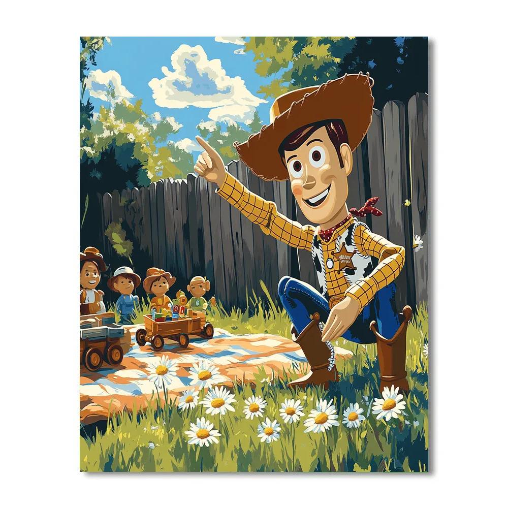 Woody Backyard Rescue paint by numbers