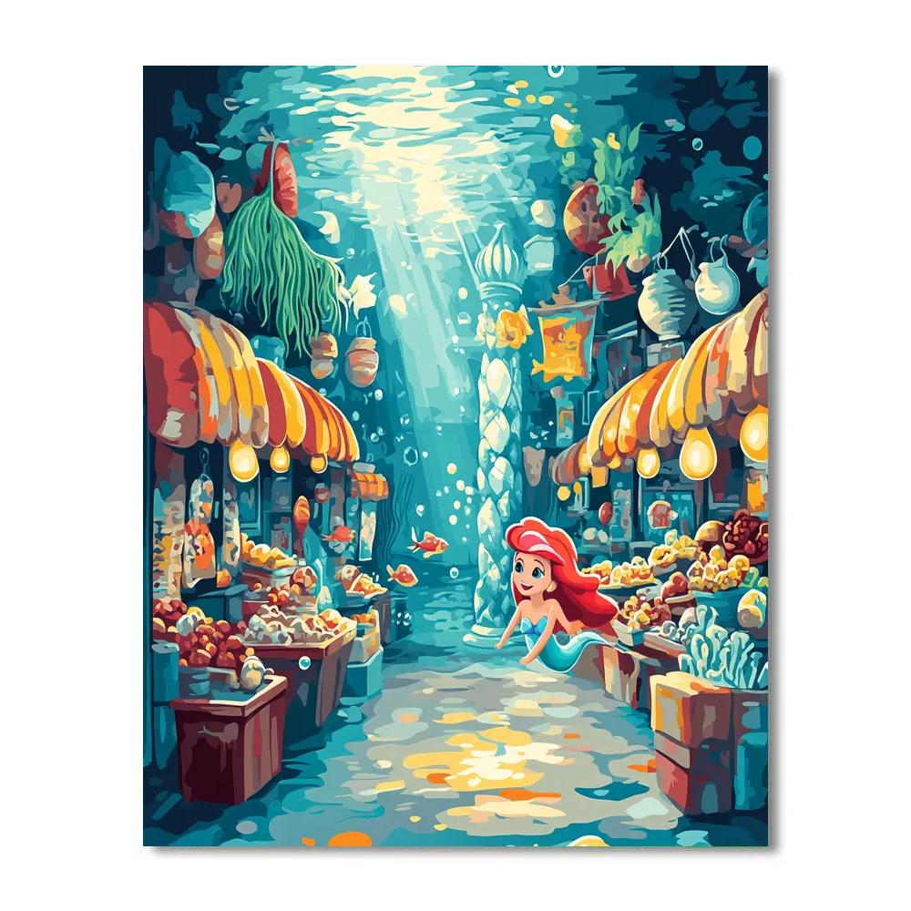 Ariel Undersea Market paint by numbers