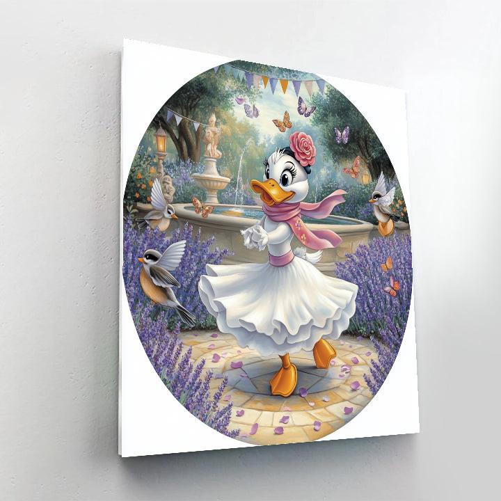 Daisy Duck Garden Dance Number painting