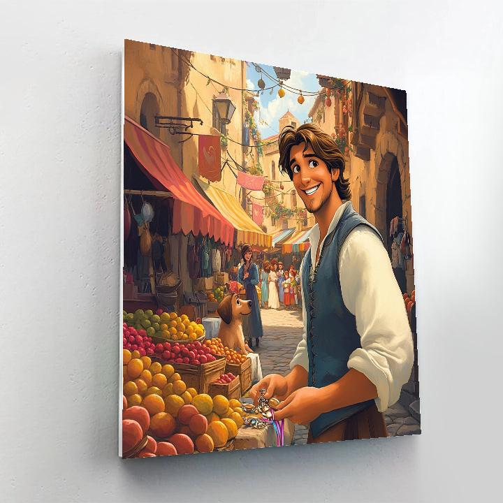 Flynn Rider Market Mischief paint by numbers