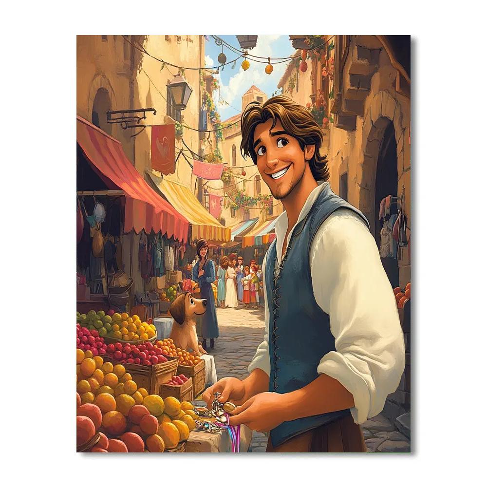 Flynn Rider Market Mischief paint by numbers