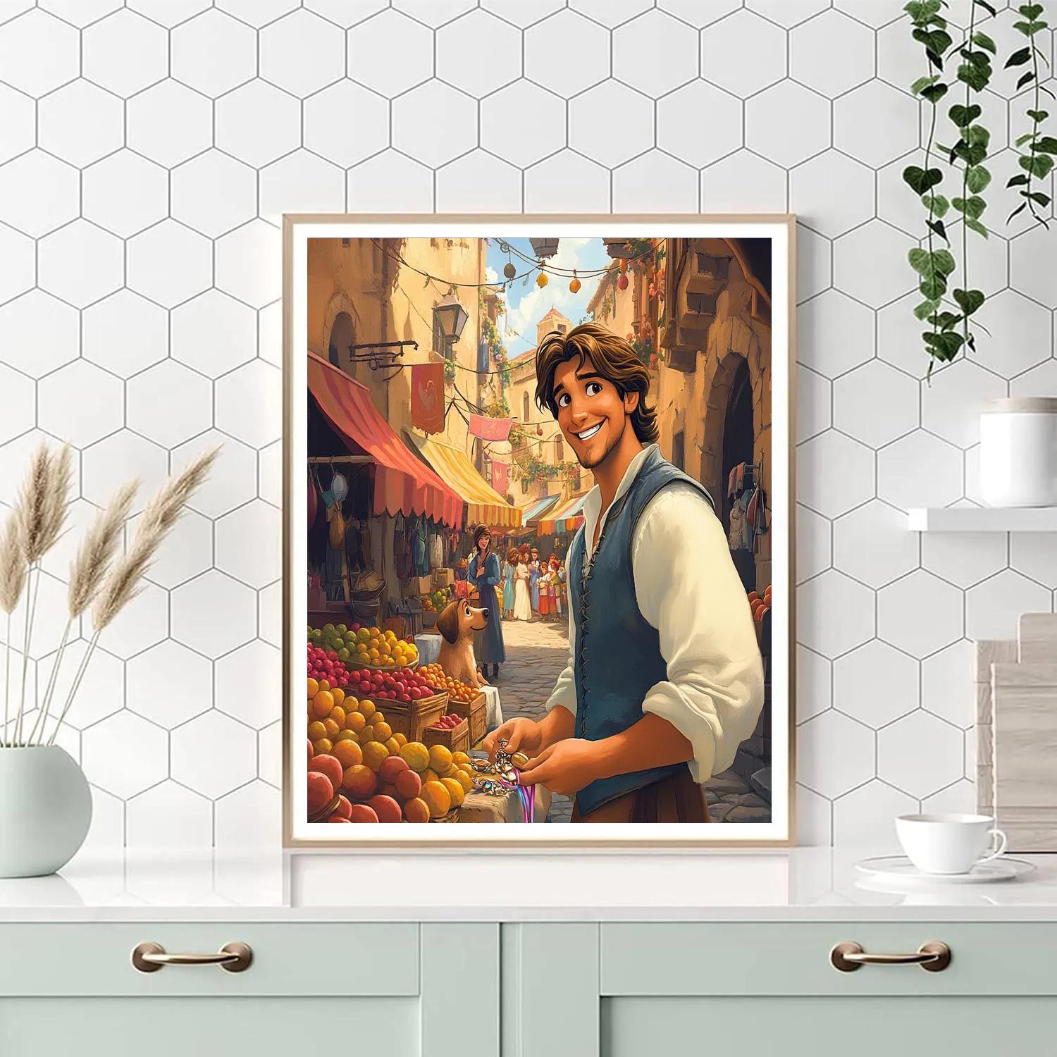 Flynn Rider Market Mischief paint by numbers