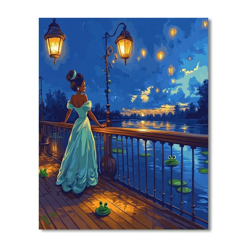 Tiana Riverboat Evening paint by number