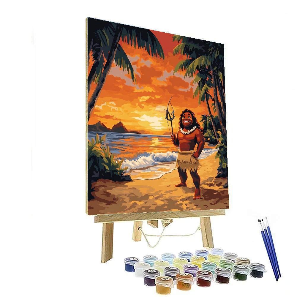 Maui’s Ocean Sunset Adventure paint by number