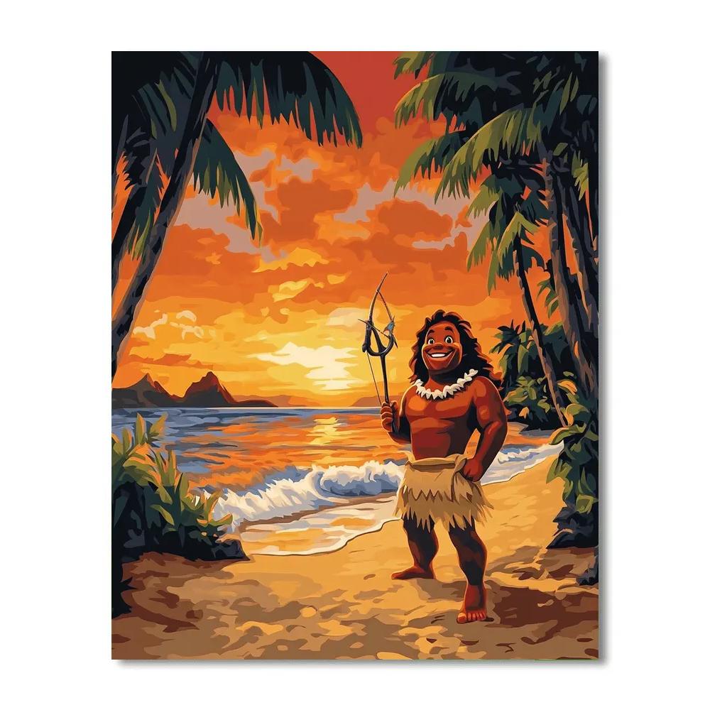 Maui’s Ocean Sunset Adventure paint by number