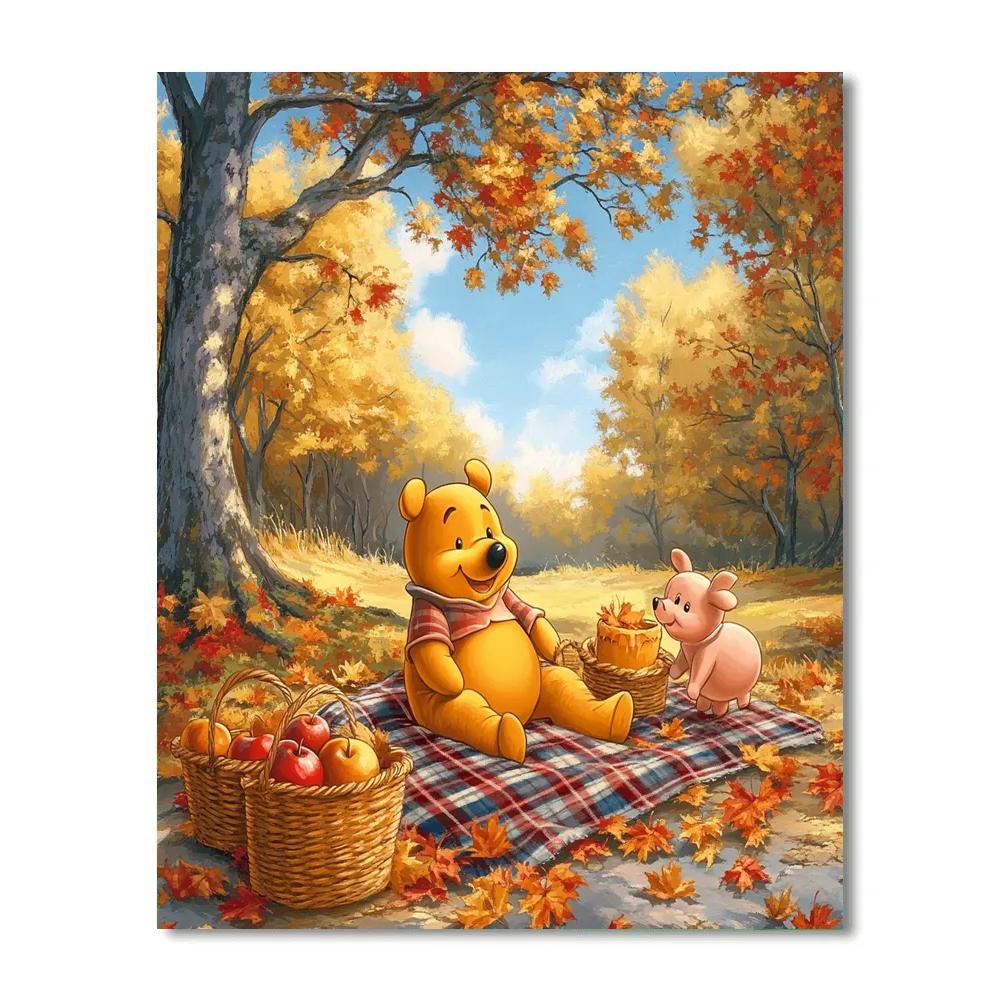 Winnie The Pooh’s Autumn Picnic Paint by numbers kits