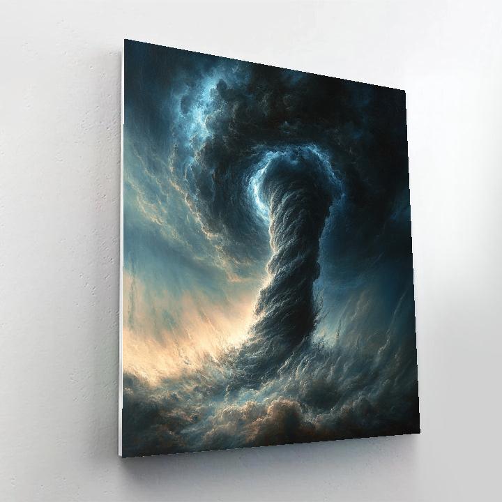 Michelangelo Inspired Thunderstorm Eruption DIY paint by numbers