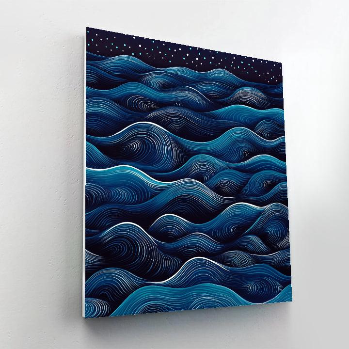Yayoi Kusama Inspired Infinity Ocean Number painting