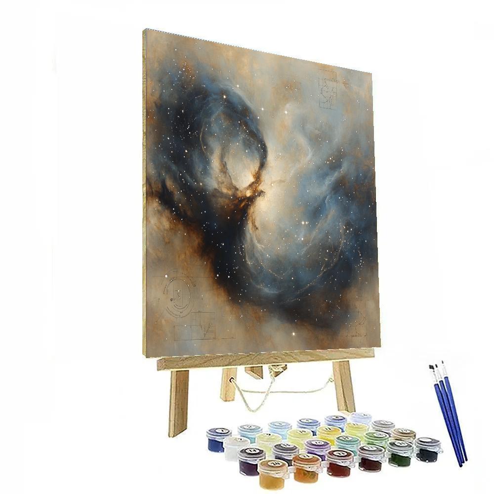 Leonardo Da Vinci Inspired Nebulae Study painting number kit