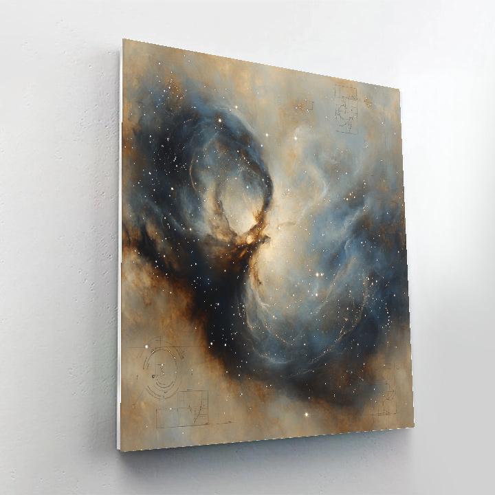 Leonardo Da Vinci Inspired Nebulae Study painting number kit