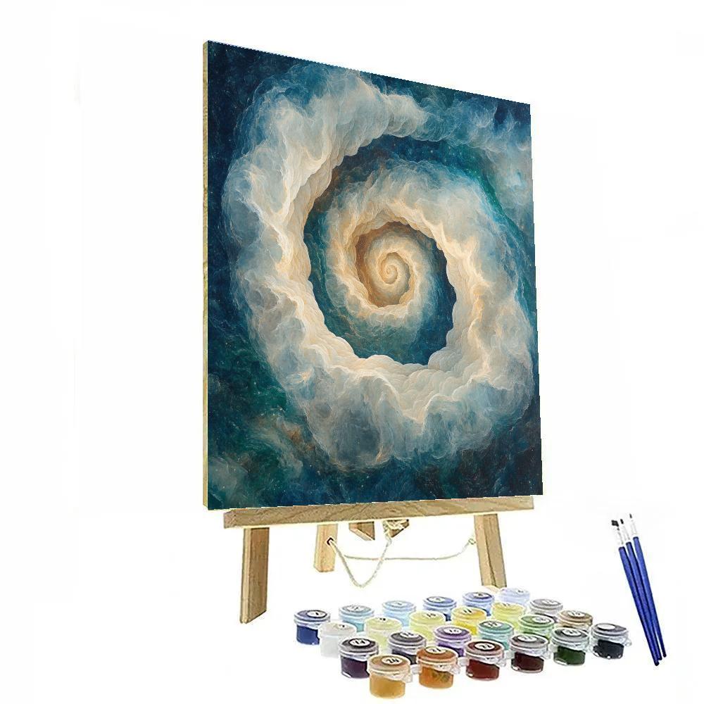 Michelangelo Inspired Celestial Spiral Nebula Numbered painting kits