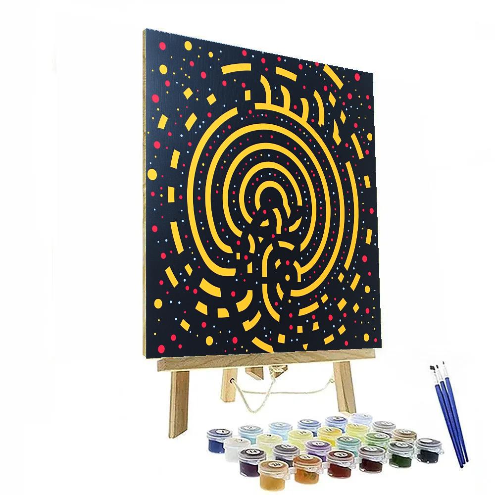 Yayoi Kusama Inspired Starlight Maze paint by numbers