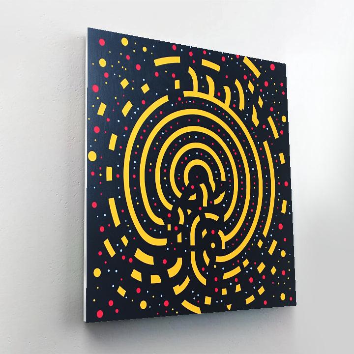 Yayoi Kusama Inspired Starlight Maze paint by numbers