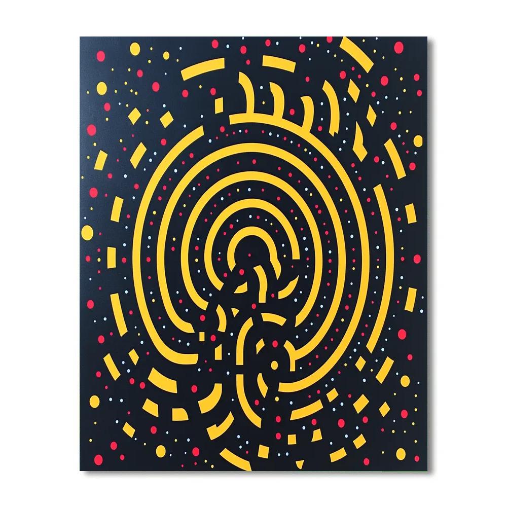 Yayoi Kusama Inspired Starlight Maze paint by numbers