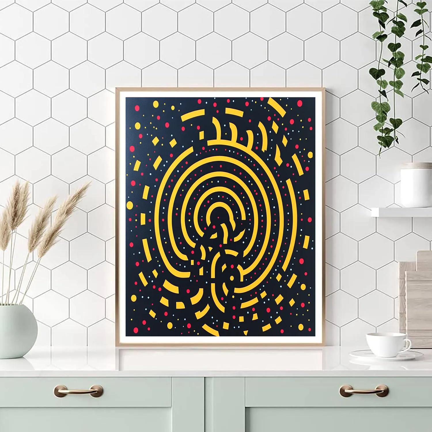 Yayoi Kusama Inspired Starlight Maze paint by numbers