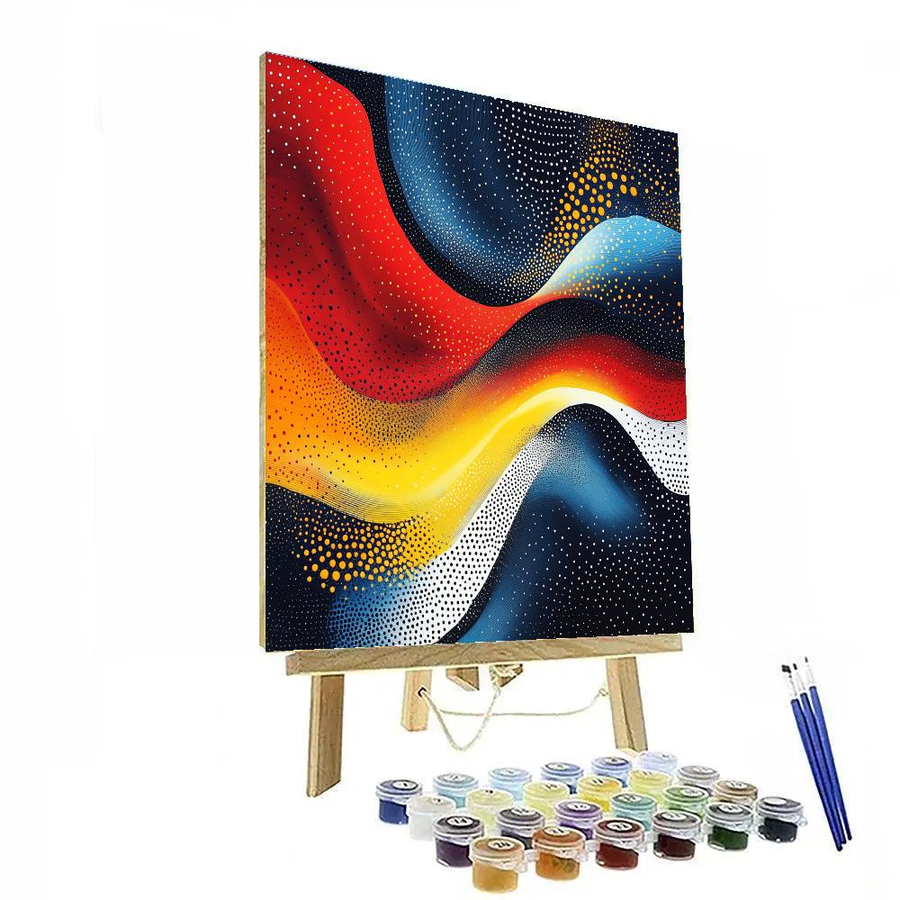 Yayoi Kusama Inspired Cosmic Repetition paint by number