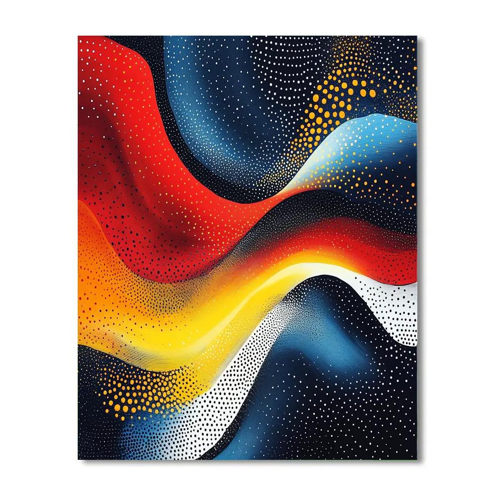 Yayoi Kusama Inspired Cosmic Repetition paint by number