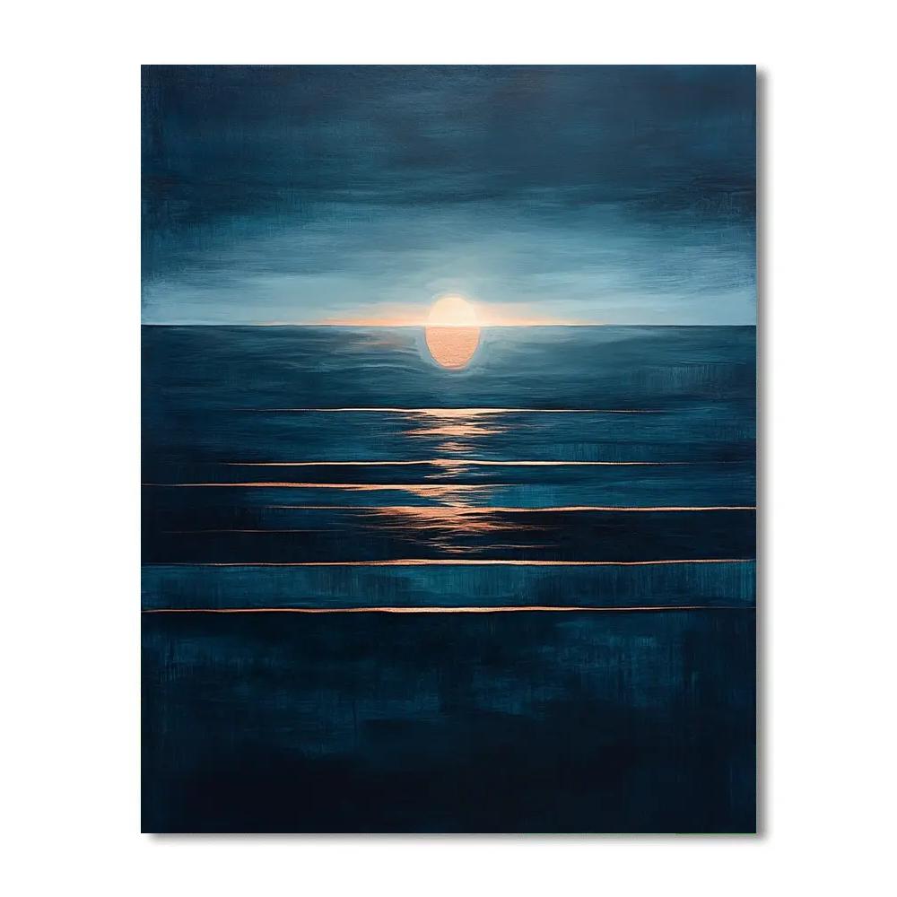 Mark Rothko Inspired Deep Ocean Dusk DIY paint by numbers