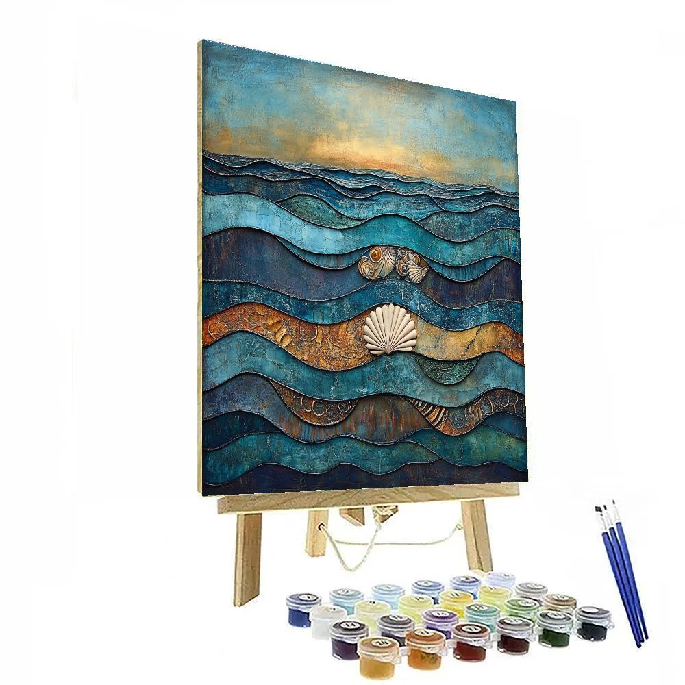 Max Ernst Inspired Oceanic Memory Tapestry Paint by numbers art