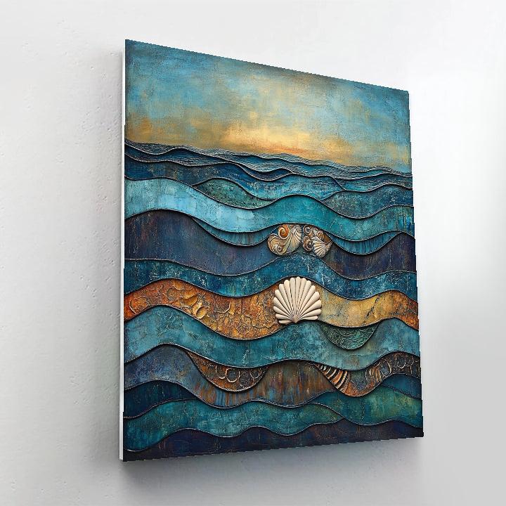 Max Ernst Inspired Oceanic Memory Tapestry Paint by numbers art