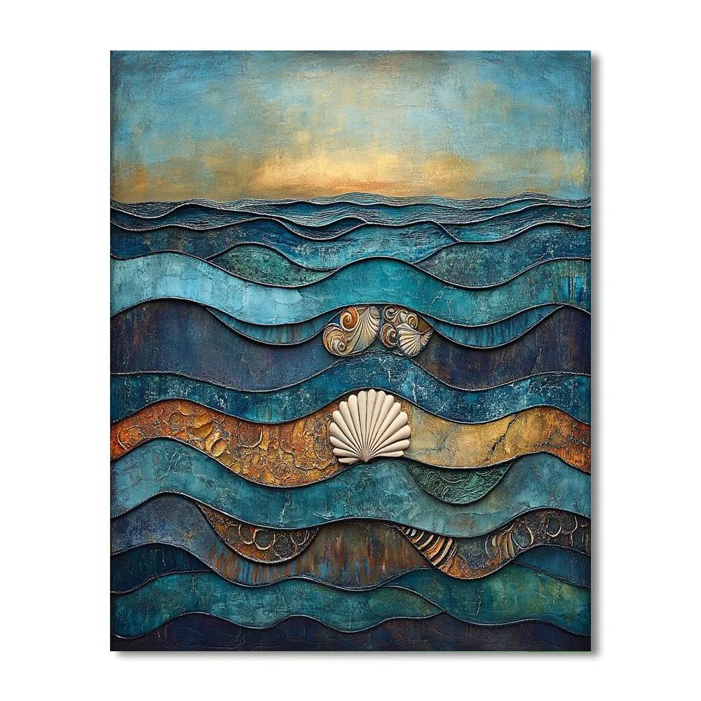 Max Ernst Inspired Oceanic Memory Tapestry Paint by numbers art