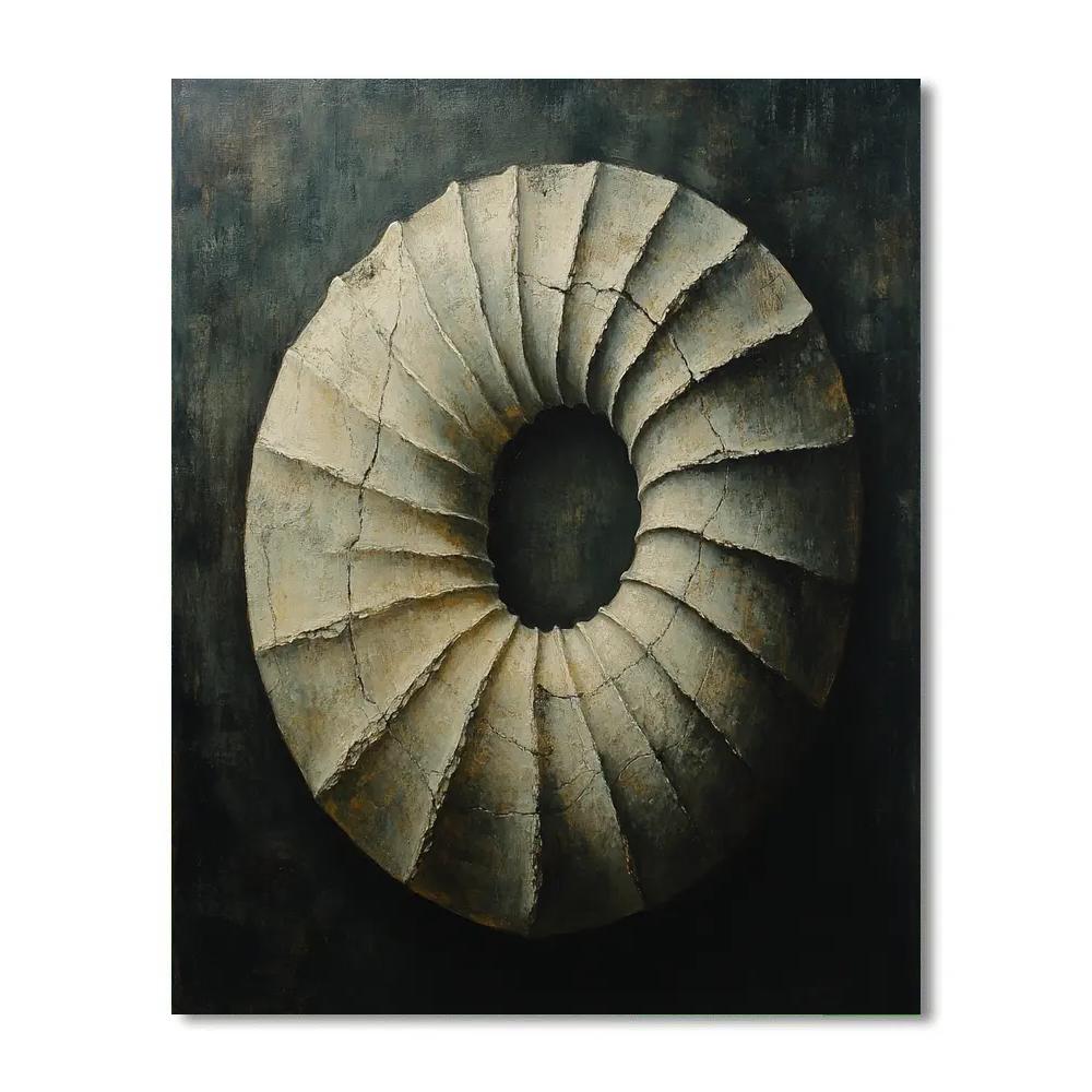 Caravaggio Inspired Lunar Fossil painting number kit