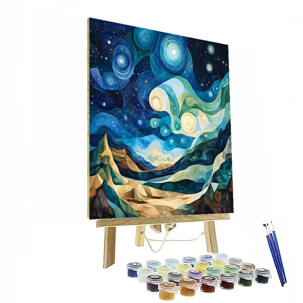 Max Ernst Inspired Dreamy Cosmic Landscapes Paint by numbers kits