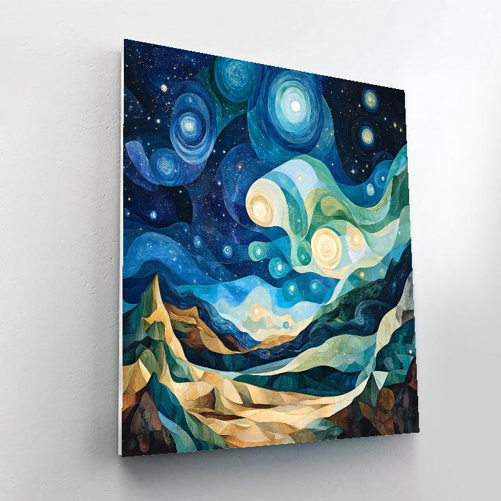 Max Ernst Inspired Dreamy Cosmic Landscapes Paint by numbers kits
