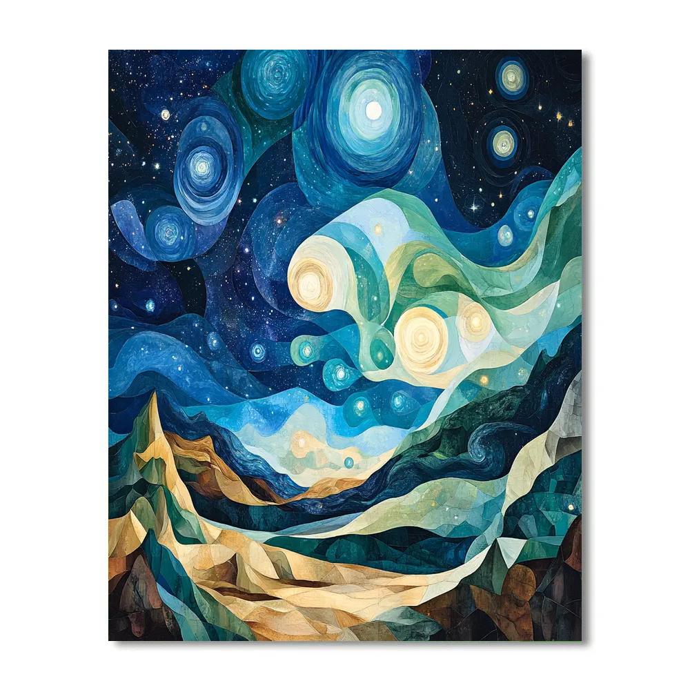 Max Ernst Inspired Dreamy Cosmic Landscapes Paint by numbers kits