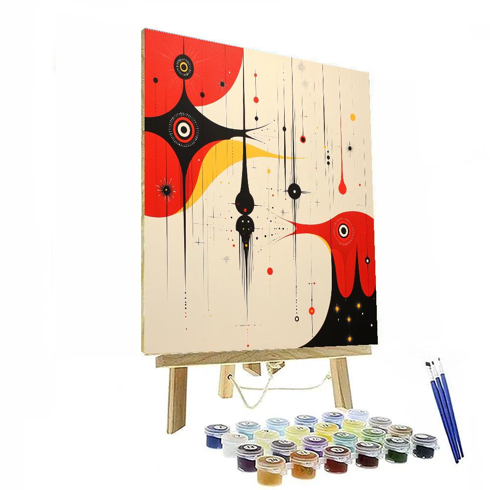 Joan Miró Inspired Starlight Melody Number painting