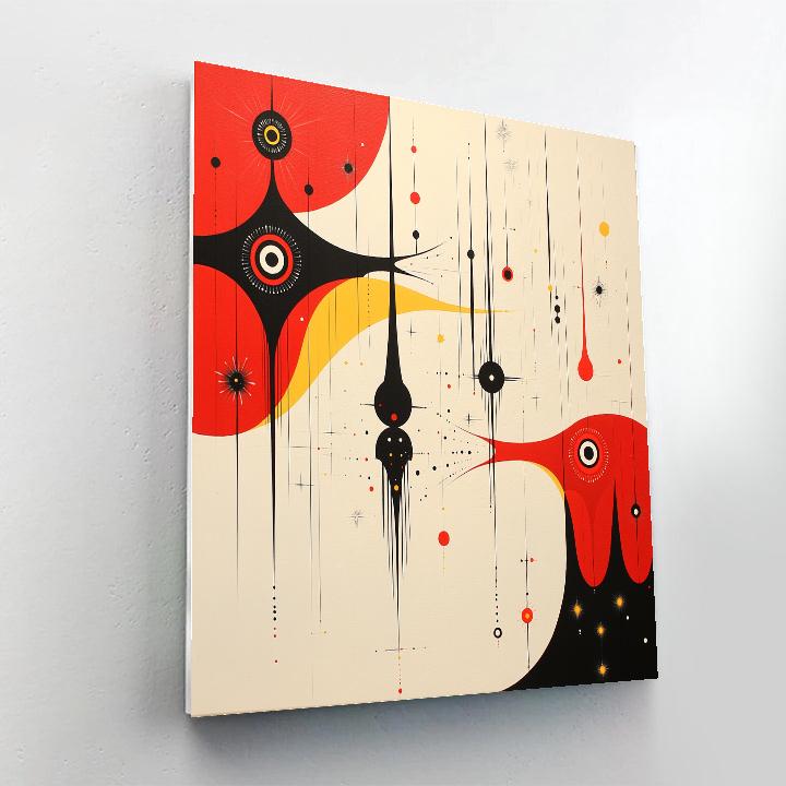 Joan Miró Inspired Starlight Melody Number painting