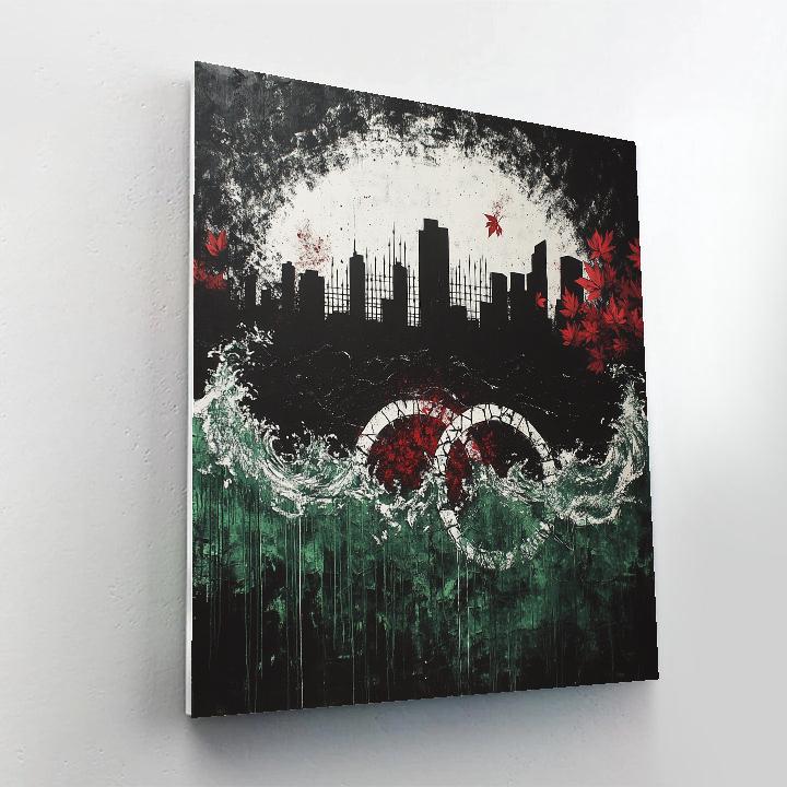 Banksy Inspired Environmental Pulse Number painting