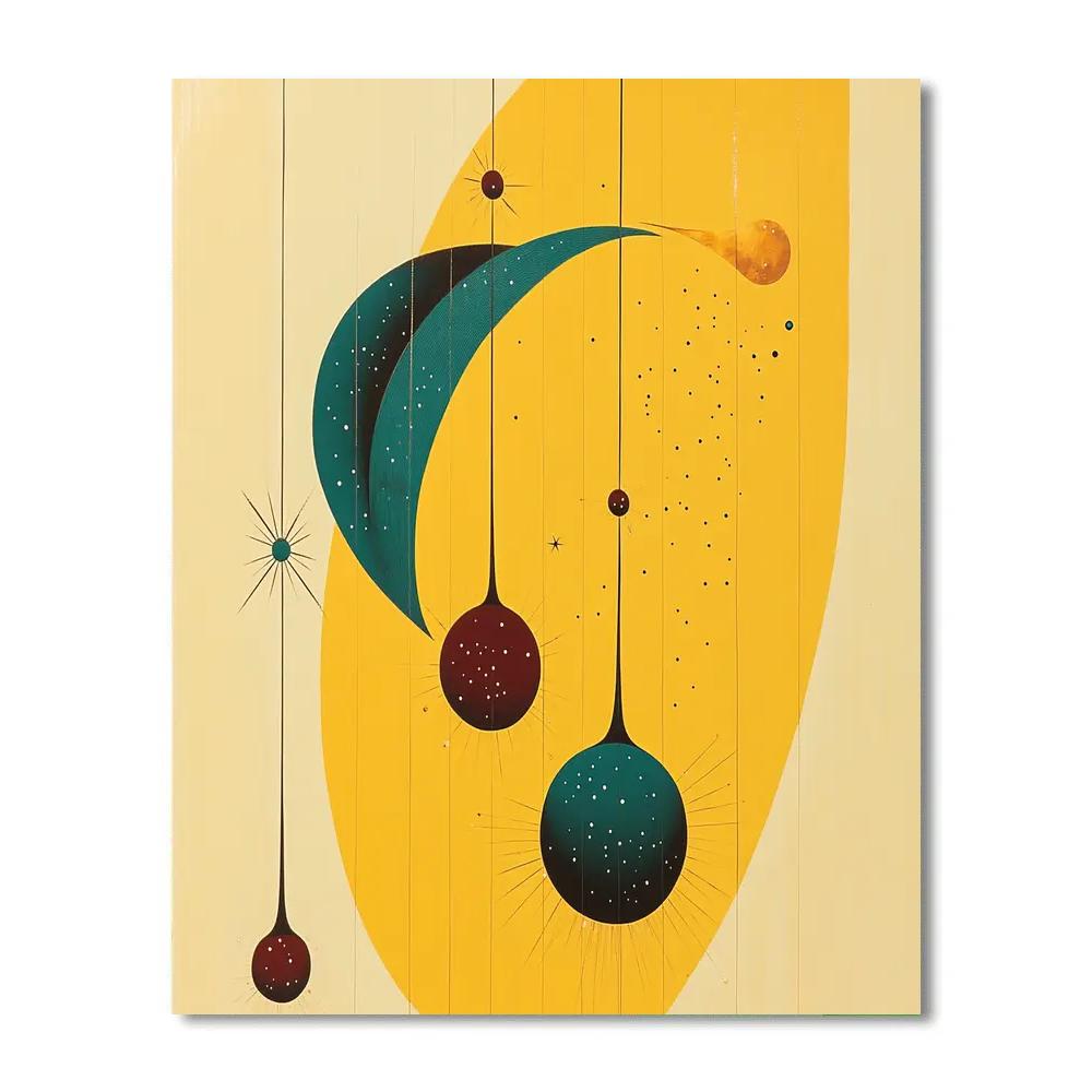 Joan Miró Inspired Dreamscape Orbit paint by number