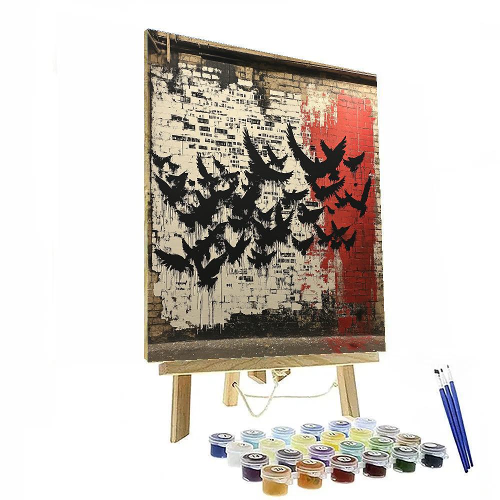 Banksy Inspired Anti Consumerism Resonance Paint by numbers kits