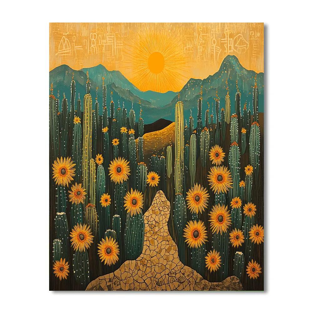 Frida Kahlo Inspired Desert Resilience painting number kit