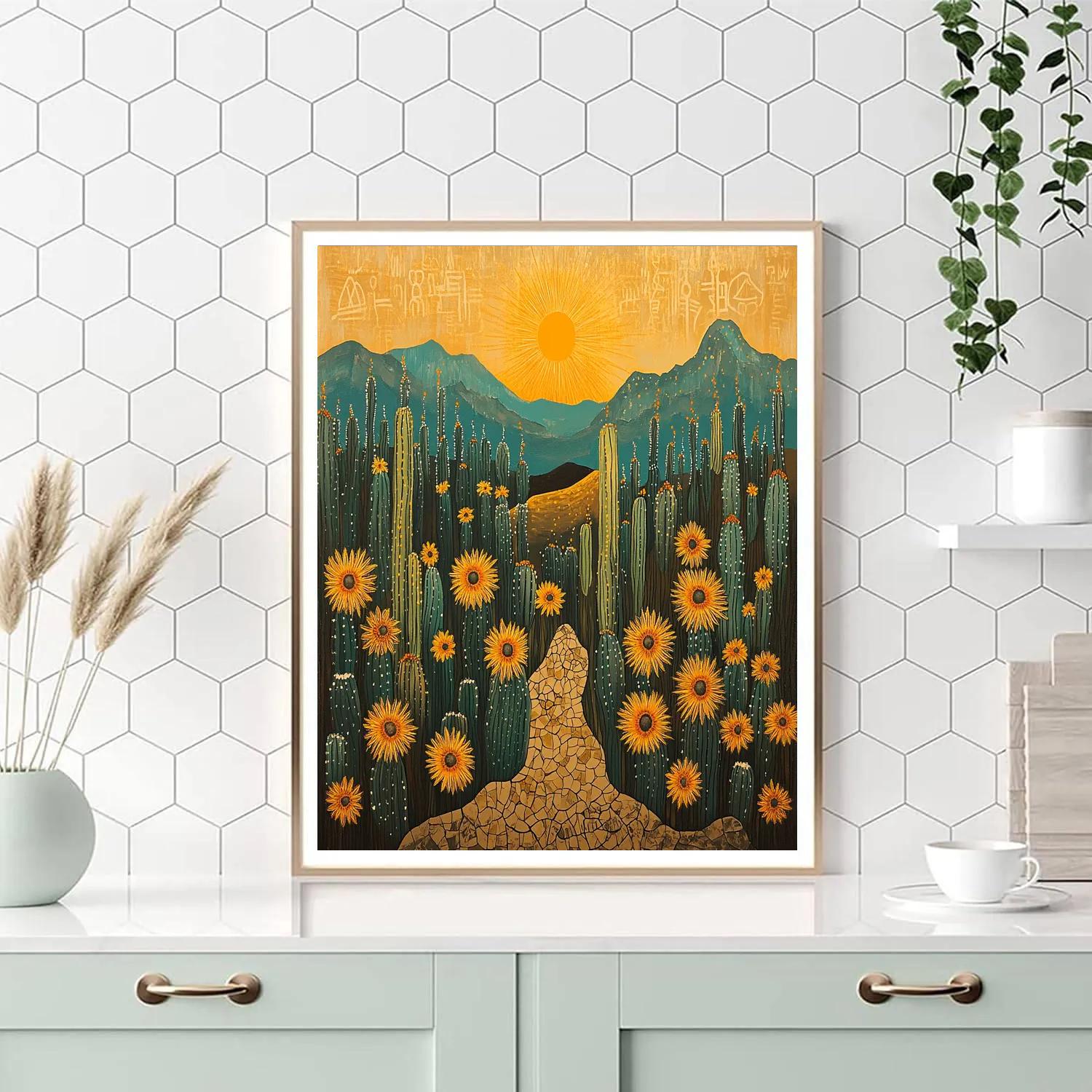 Frida Kahlo Inspired Desert Resilience painting number kit