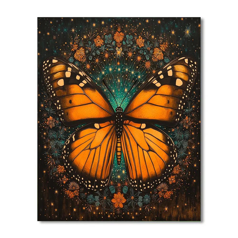 Frida Kahlo Inspired Monarch Cosmos Numbered painting kits